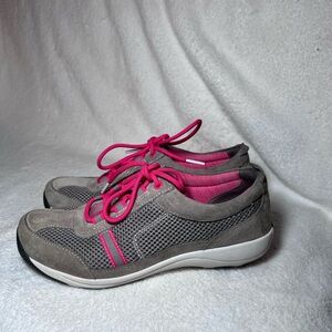 Dansko Gray and Pink Sneakers Lightweight Breathable Design